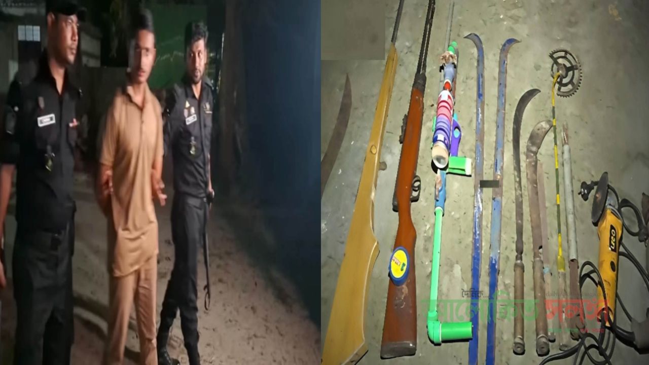 দেশীয় অস্ত্র তৈরি করে বিক্রির বিজ্ঞাপন, এসআরবির অভিযানে যুবক আটক