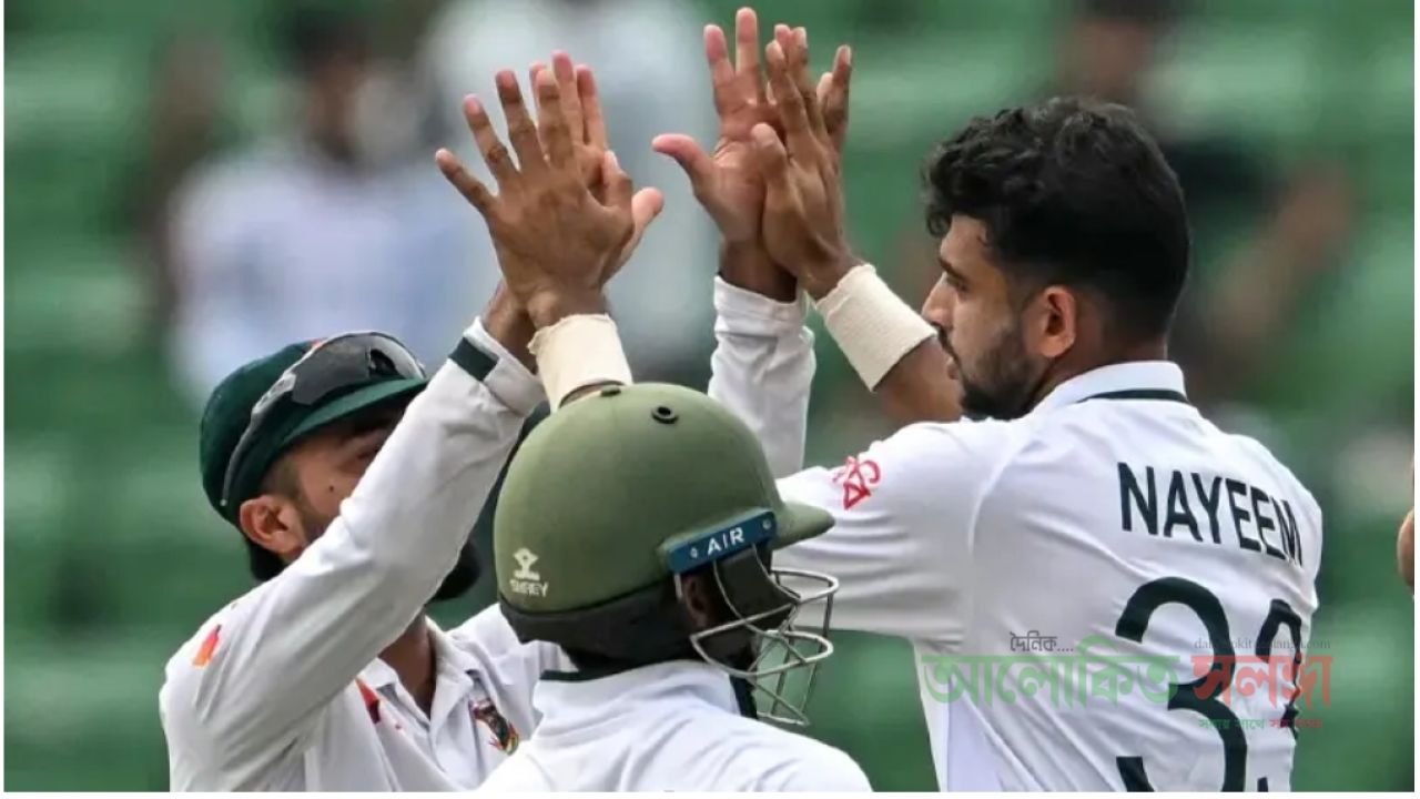 নাঈমের ঘূর্ণিতে লিড পেল বাংলাদেশ